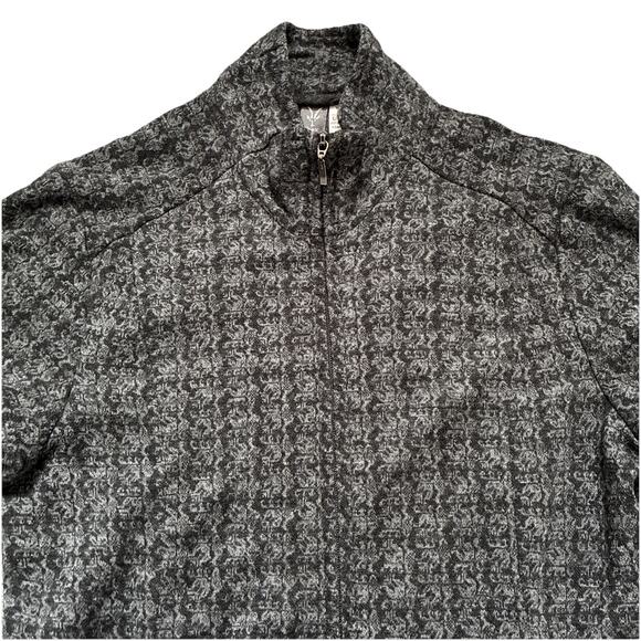 IBEX Merino Wool Base Layer Cardigan Womens Small Gray Black Full Zip Juliet - Picture 2 of 12